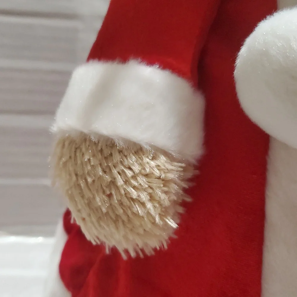 ANGEL Teddy Bear tree Topper  in Red Santa Outfit